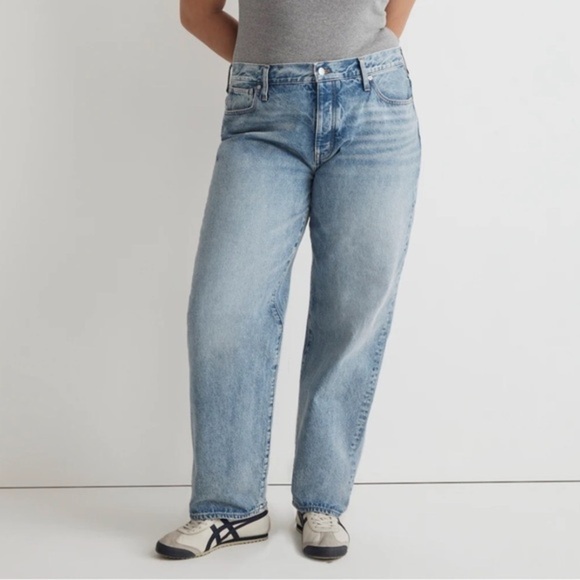 NWOT Madewell Low-Slung Straight Jeans in Olvera Wash Size 33 - Picture 6 of 16